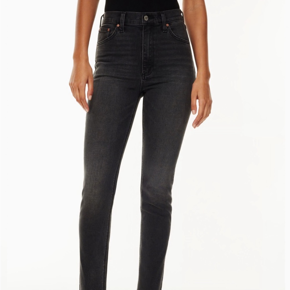 aritzia grey/black straight leg jeans size 29